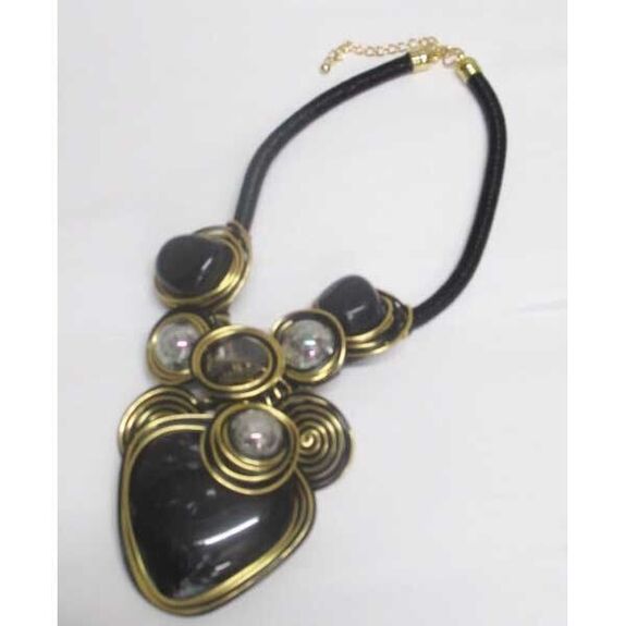 handmade barbed wire jewelry in black
