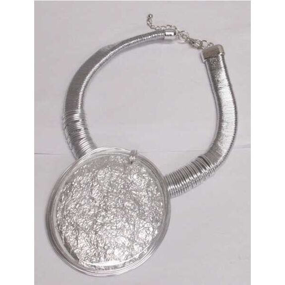 bijoux argente pendentif grand cercle