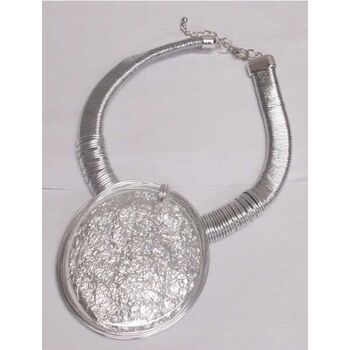 bijoux argente pendentif grand cercle