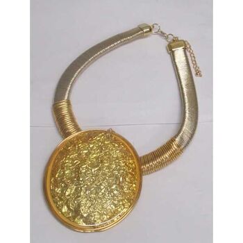 gold colored jewelry circle pendant
