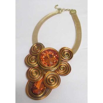 bijoux cristal orange XXL