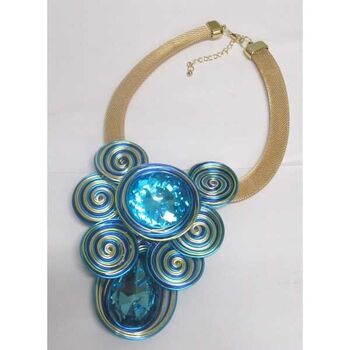 bijoux cristal bleu demesuré
