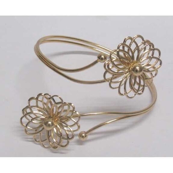 Tour de bras bijoux double fleur
