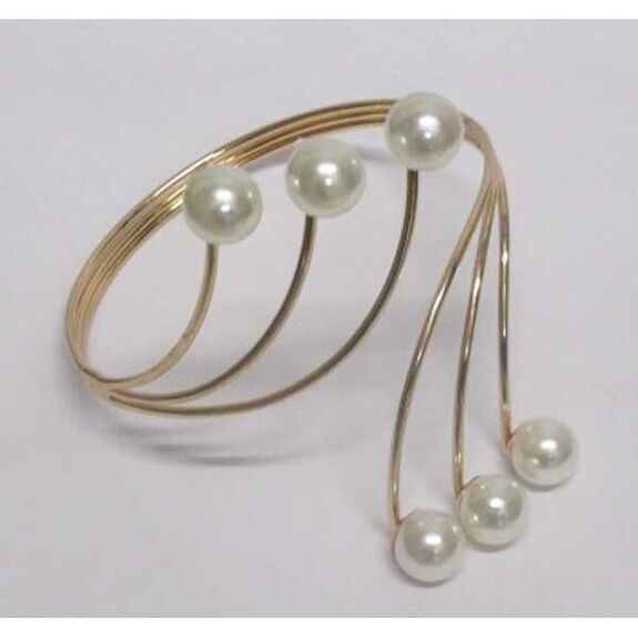 Bijoux dore perle Manchette de bras