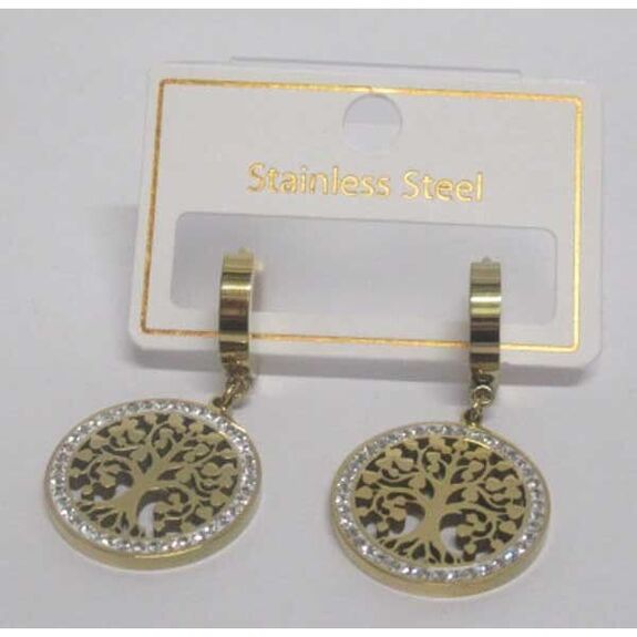 Ayline golden tree of life earring stainless steel