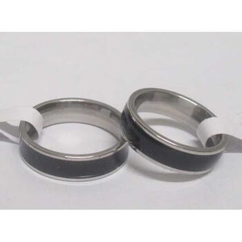 black enamel steel ring