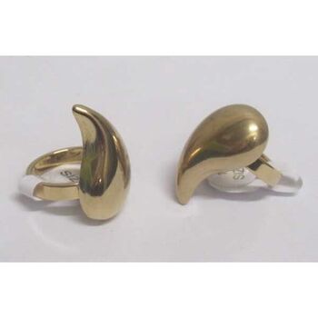 women's teardrop ring in gold-plated steel