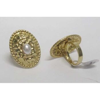 open women's ring with steel ball