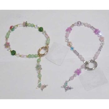 Butterfly pendant jewelry bracelet for phone