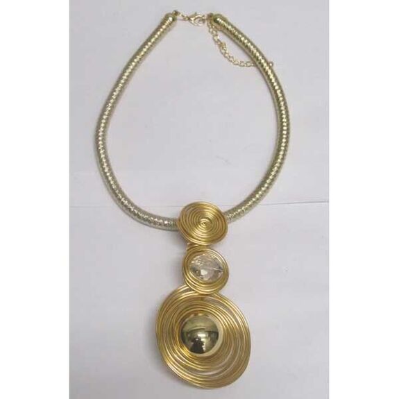 gold swirl aluminum ball jewelry