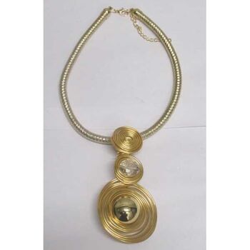 gold swirl aluminum ball jewelry