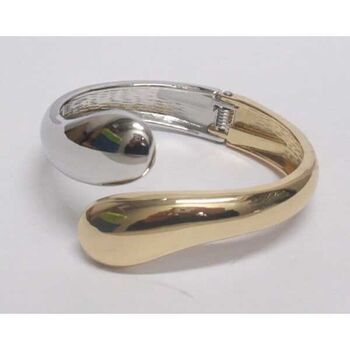 bracelet jonc gouttes argent dore