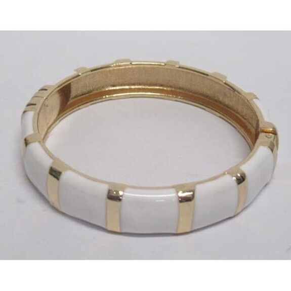 bracelet bijoux blanc barres doré