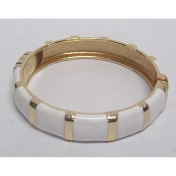 bracelet bijoux blanc barres doré
