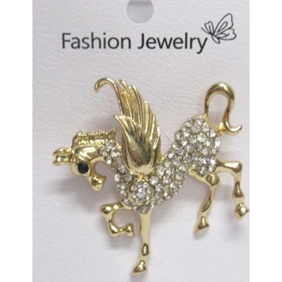 horse wing brooch