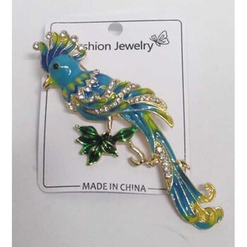 perched bird jewelry brooch