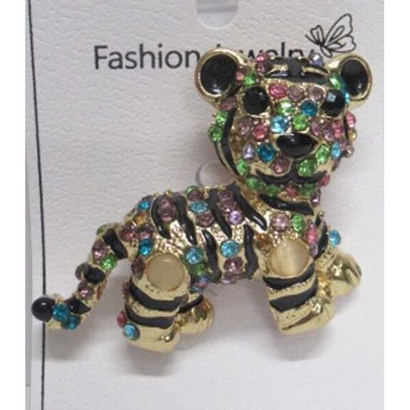 bijoux broche bébé tigre
