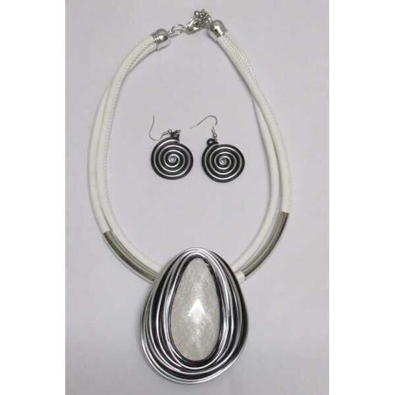 White cord resin jewelry