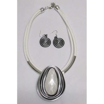 White cord resin jewelry