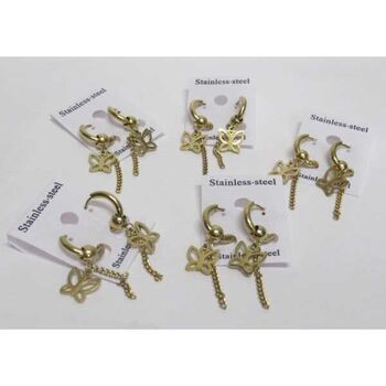 créole acier doré papillon