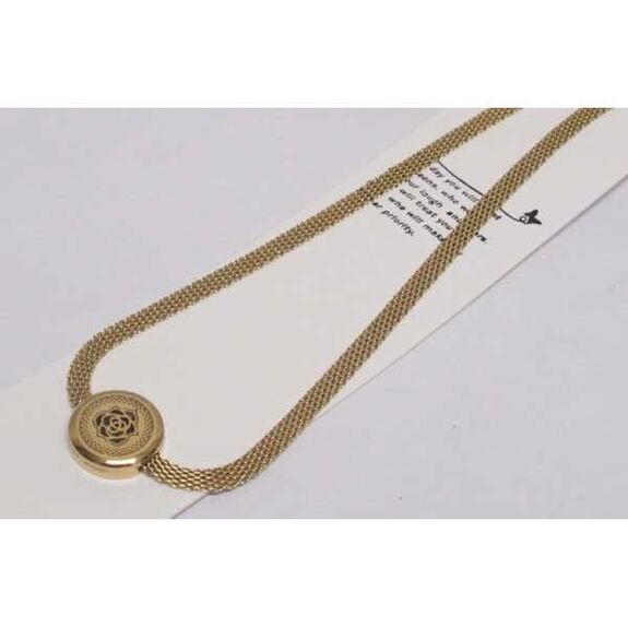 rose gold-plated steel necklace