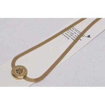 rose gold-plated steel necklace