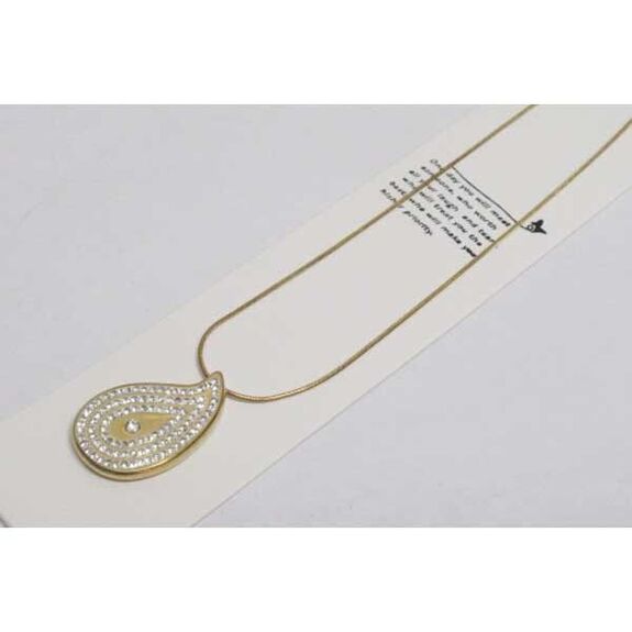 gold-plated steel rhinestone teardrop chain jewelry