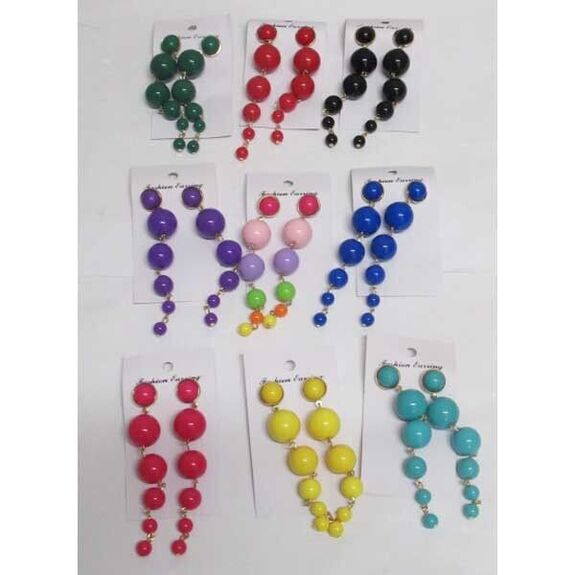 boucles d'oreilles boucles perles pendantes diverses tailles