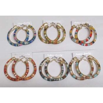 Boucles d'oreilles creoles wax