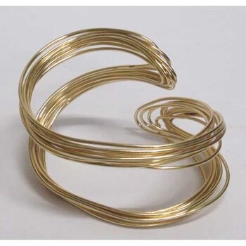 gold geometric curved jewelry bangle