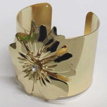 gold crystal leaf wrist bracelet jewelry