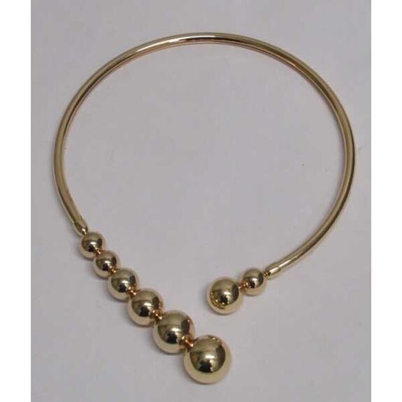 Collier cerceau petites et grandes boules