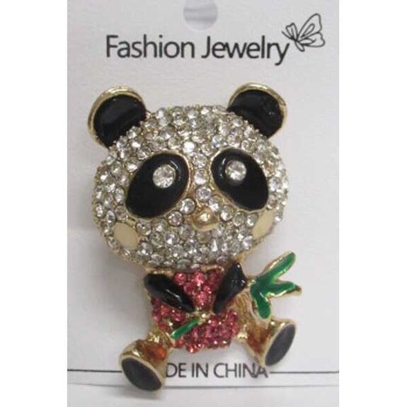 bijoux broche panda