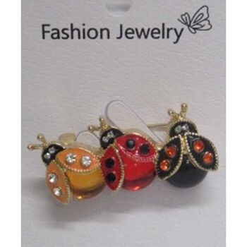 broche bijoux famille coccinelle de couleur