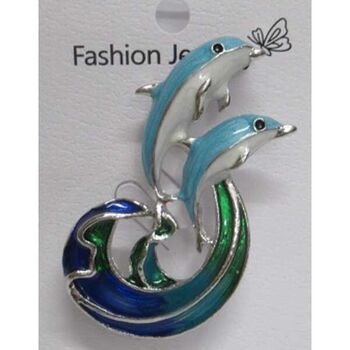 bijoux broche famille dauphin