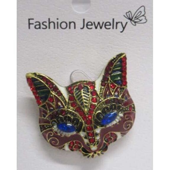cat and kitten brooch
