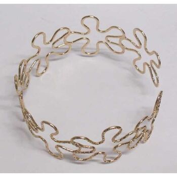 bijoux torque fleur métal fantaisie