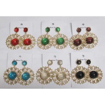 boucle d oreille fleur cercle couleur