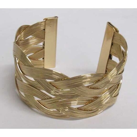 gold twisted double row bracelet
