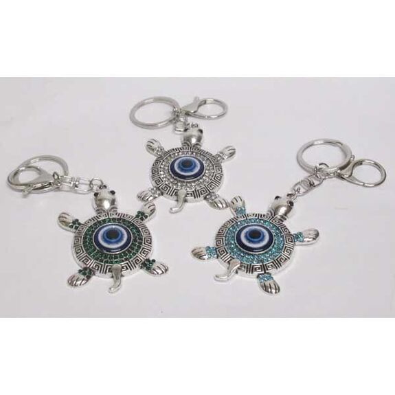 lucky eye turtle keychain jewelry