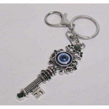 bijoux clé porte bonheur oeil