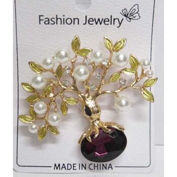 broche bijoux arbre de vie en perle