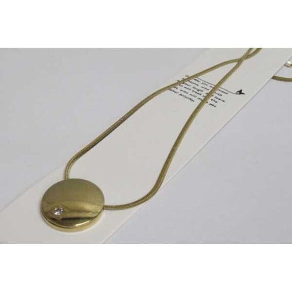 bijoux pendentif "l amour rend aveugle" en acier