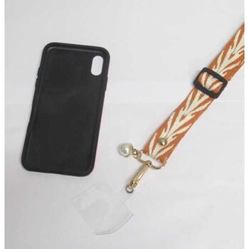 bijoux chaine bande orange feuille