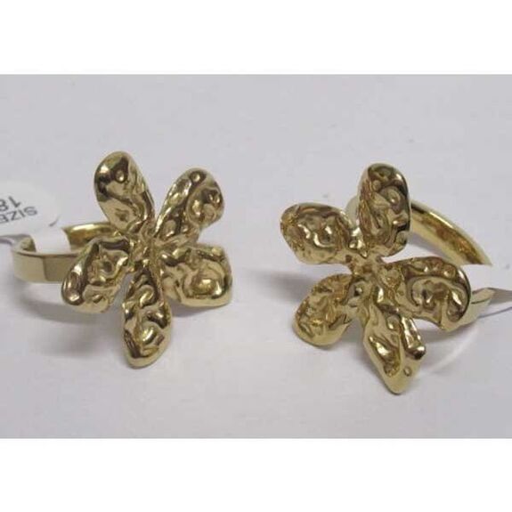 large butterfly steel ring