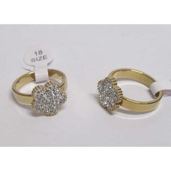 bijoux bague trefle cristal en acier