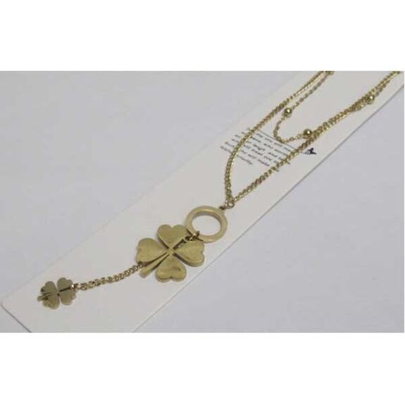 Bijoux trefles pendants divers tailles en acier