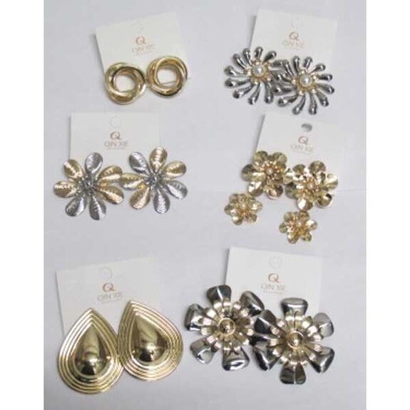 Boucles bijoux dore et bicolore