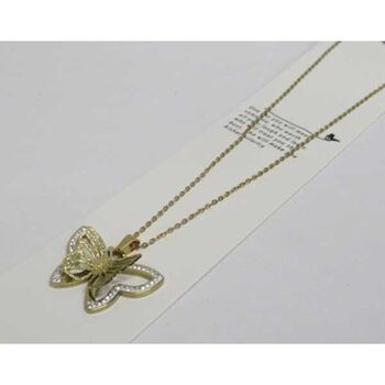 collier pendentif papillon en acier