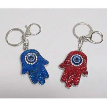 enameled eye hand keychain jewelry